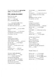 English Worksheet: Just give me a reason by Pink