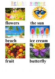 English Worksheet: Bright summer