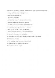 English Worksheet: Common and Proper Noun Quiz