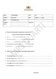 English Worksheet: QUIZ FOR 2ND YEAR BAC MOROCCO