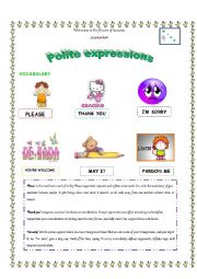 English Worksheet: Polite expressions