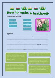 English Worksheet: ็How to make a Krathong