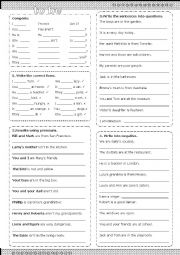 English Worksheet: to be present simple