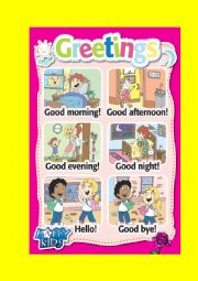 English Worksheet: Greetings Poster