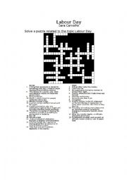 Labor Day Crossword with solution