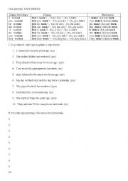 English Worksheet: Past Simple Tense grammar exercises
