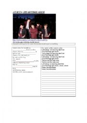 English Worksheet: AURYN HEARTBREAKER