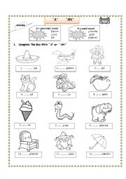 English Worksheet: articles: a -an