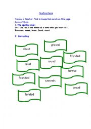 English Worksheet: SPELLING GAME