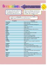 English Worksheet: Occupation