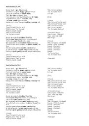 English Worksheet: Back in black by AC/DC