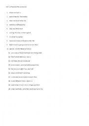 English Worksheet: unscramble the sentences