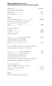 English Worksheet: Word formation: Song 
