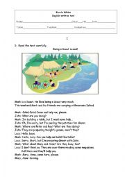 English Worksheet: Written test