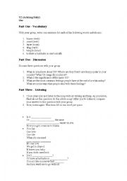 English Worksheet: one by u2