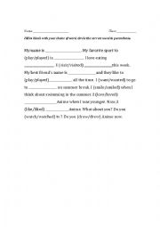 English Worksheet: Captain Worsheet