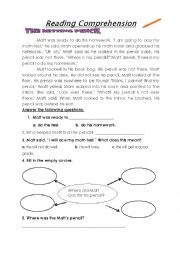 English Worksheet: Reading Comprehesion