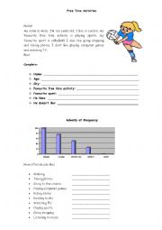 English Worksheet: Free Time Activities and Adverbs of frequency