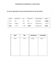English Worksheet: Adjectives (Appearance and Personality)