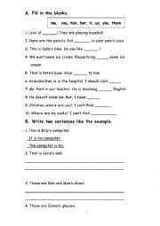 English Worksheet: grammar test