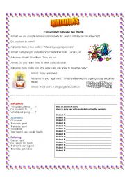 English Worksheet: INVITATIONS