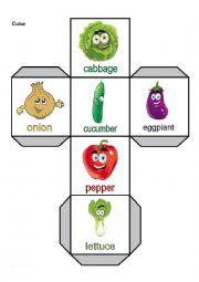 English Worksheet: Vegetable Cube 2