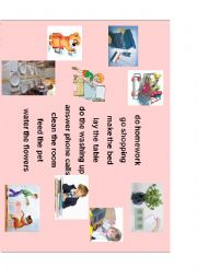 English Worksheet: Helping our mums