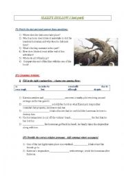 English Worksheet: Film : Sleepy Hollow last part