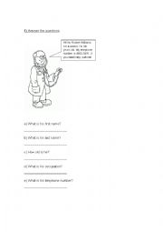 English Worksheet: Possessive adjectives 