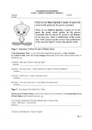 English Worksheet: Reported Speech