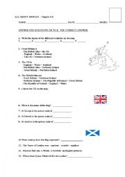 All About Britain Test (Chapter 1-6)  - Reader by Burlington