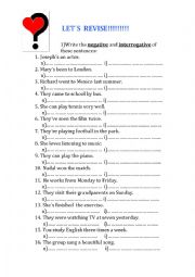 English Worksheet: Lets revise!