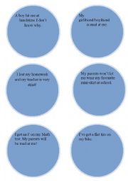 English Worksheet: Giving advice 30 problem cards
