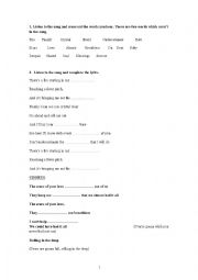 Rolling in the Deep - Adele music worksheet