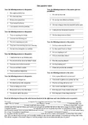 English Worksheet: passive voice