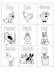 English Worksheet: Mini Book Animals part2