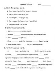 English Worksheet: present simple