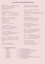 English Worksheet: Lana del Rey - This is what makes us girls
