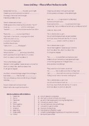 English Worksheet: Lana del Rey - This is what makes us girls
