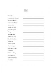 English Worksheet: Idioms examples