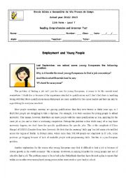 English Worksheet: 11th form test - The World of Work