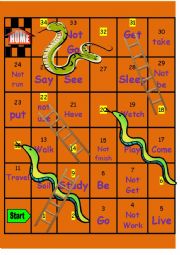 English Worksheet: Simple Past Snakes and ladders