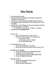 English Worksheet: Role Playing