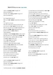 English Worksheet: Both of us by B.O.B. feat. Taylor Swift