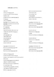 English Worksheet: In the end by Linkin Park