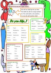 English Worksheet: Food Vocabulary