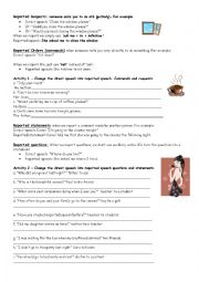 English Worksheet: reported speech revision