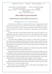 English Worksheet: English test