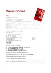 Warm Bodies Movie worksheet Part II