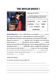 English Worksheet: The MOULIN ROUGE !
